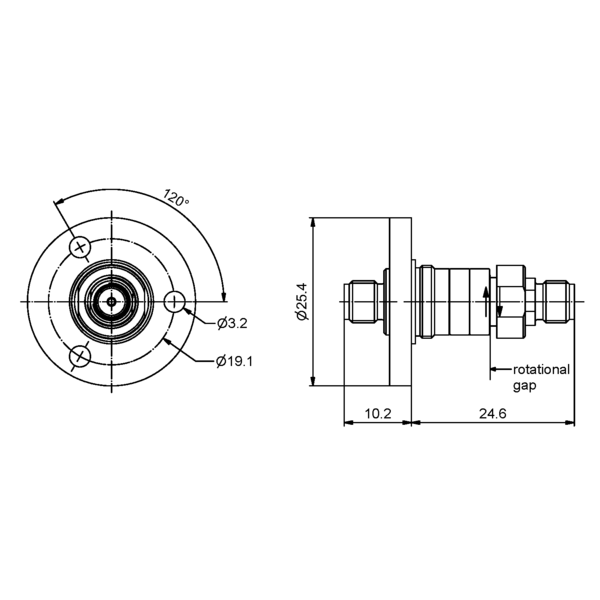 PN01-835047 RF Rotary Joint Drawing